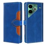 Per Tecno Pova 6 Neo 4G Custodia in pelle con fibbia magnetica Skin Feel (blu)