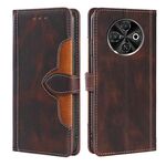 Per Tecno Spark 30C 4G Custodia in pelle con fibbia magnetica Skin Feel (marrone)