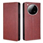 Per Infinix Zero 40 4G Gloss Oil Solid Color Magnetic Leather Phone Case (Marrone)