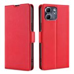 Per Infinix Hot 50i 4G Custodia in pelle con fibbia laterale ultra sottile e flip orizzontale (rosso)