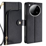 Per Infinix Zero 40 4G Custodia in pelle con cerniera (nero)