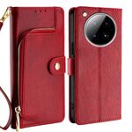 Per Infinix Zero 40 4G Custodia in pelle con cerniera (rosso)