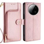 Per Infinix Zero 40 4G Custodia in pelle con cerniera (oro rosa)