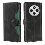 Per Redmi 14C 4G Custodia in pelle con fibbia magnetica Skin Feel (nero)