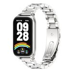 Per Xiaomi Smart Band 9 Active / Redmi Band 3 Mijobs Metal Shell Three-Bead Cinturino in acciaio inossidabile (argento)