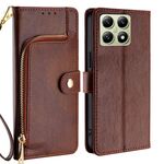 Per Xiaomi 14T 5G Custodia in pelle con cerniera (marrone)