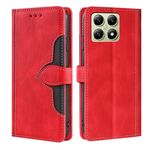 Per Xiaomi 14T 5G Custodia in pelle con fibbia magnetica Skin Feel (rosso)