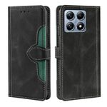 Per Xiaomi 14T Pro 5G Custodia in pelle con fibbia magnetica Skin Feel (nero)