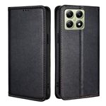 Per Xiaomi 14T 5G Custodia magnetica in pelle tinta unita color petrolio lucido per telefono (nero)