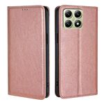 Per Xiaomi 14T 5G Custodia per telefono magnetica in pelle tinta unita Gloss Oil (oro rosa)