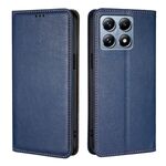 Per Xiaomi 14T Pro 5G Custodia per telefono magnetica in pelle tinta unita Gloss Oil (blu)