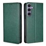 Per Samsung Galaxy S25+ 5G Custodia magnetica in pelle tinta unita color petrolio lucido (verde)