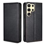 Per Samsung Galaxy S25 Ultra 5G Custodia magnetica in pelle tinta unita color petrolio lucido (nero)