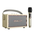 Zealot MT01M Retro Card Altoparlante portatile wireless Bluetooth con microfono (bianco)