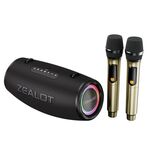 Zealot S87M 80W Altoparlante Bluetooth RGB portatile per esterni con doppio microfono (nero)