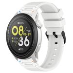 Per COROS Watch 22mm Vertical Pattern Black Buckle Silicone Watch Band (doppio colore + bianco)