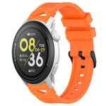 Per COROS Watch 22mm Cinturino in silicone con fibbia nera punteggiata (arancione)