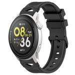 Per COROS Watch 22mm Cinturino in silicone con fibbia nera punteggiata (nero)