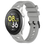 Per COROS Watch 22mm Cinturino in silicone con fibbia nera punteggiata (grigio)