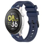 Per COROS Watch 22mm Cinturino in silicone con fibbia nera punteggiata (doppio colore + blu navy)