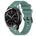 Per Samsung Galaxy Watch 22mm Cinturino in silicone con fibbia nera punteggiata (verde oliva)