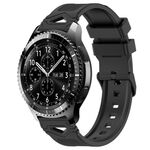 Per Samsung Galaxy Watch 22mm Cinturino in silicone con fibbia nera punteggiata (nero)