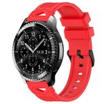 Per Samsung Galaxy Watch 22mm Cinturino in silicone con fibbia nera punteggiata (rosso)
