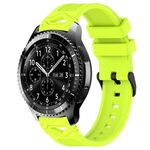 Per Samsung Galaxy Watch 22mm Cinturino in silicone con fibbia nera punteggiata (lime)