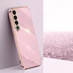 Per Meizu 20 Pro 5G XINLI custodia per telefono in TPU con placca 6D a bordo dritto (viola ciliegia)