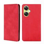 Custodia in pelle magnetica per OnePlus Nord CE 3 Lite 5G Skin Feel (rosso)