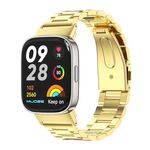 Per Redmi Watch 3 Mijobs Cinturino per orologio in acciaio inossidabile con tre sfere in metallo (oro)