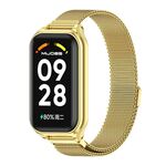 Per Redmi Band 2 Mijobs Metal Shell + cinturino in metallo magnetico Milan (oro)