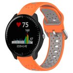 Per Garmin Vivoactive3 Music Cinturino in silicone bicolore traspirante da 20 mm (arancione + grigio)