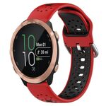 Per Garmin Forerunner 645 Cinturino in silicone bicolore traspirante da 20 mm (rosso + nero)