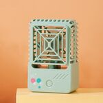 820 Mini Ventilatore di ricarica USB per desktop Ventilatore portatile portatile per dormitorio quadrato piccolo (verde foresta)