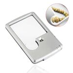 2 pezzi 3-6 volte tipo di scheda Lente d'ingrandimento portatile rettangolare a LED