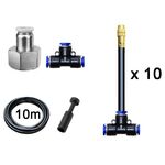 Kit da 10 m Ugelli di nebulizzazione in ottone Piegare arbitrariamente atomizzato Spruzzatore Irrigazione del giardino