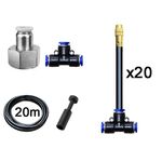 Kit da 20 m Ugelli di nebulizzazione in ottone Piegare arbitrariamente atomizzato Spruzzatore Irrigazione del giardino