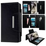 Per Samsung Galaxy S25 Ultra 5G Custodia multifunzionale in pelle con portafoglio a 7 carte (nero)