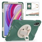 Per Xiaomi Redmi Pad Pro 12.1 Custodia girevole in silicone per tablet PC ibrido con tracolla (verde Emreald)