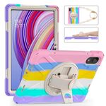 Per Xiaomi Redmi Pad Pro 12.1 Custodia girevole in silicone per tablet PC ibrido con tracolla (rosa colorato)