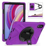 Per Xiaomi Redmi Pad Pro 12.1 Custodia girevole in silicone per tablet PC ibrido con tracolla (viola)
