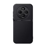Per Redmi 14C 4G Custodia per telefono antiurto magnetica in pelle Litchi a copertura totale (nera)