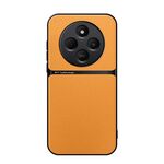 Per Redmi 14C 4G Custodia per telefono antiurto magnetica in pelle Litchi a copertura totale (giallo)