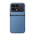 Per Redmi K70E Custodia per telefono antiurto magnetica in pelle Litchi con copertura completa (blu)