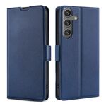 Per Samsung Galaxy S25 5G Custodia per telefono in pelle con fibbia laterale ultrasottile e flip orizzontale (blu)