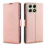 Per Xiaomi 14T 5G Custodia per telefono in pelle con fibbia laterale ultra sottile e flip orizzontale (oro rosa)