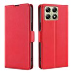 Per Xiaomi 14T 5G Custodia per telefono in pelle con fibbia laterale ultra sottile e flip orizzontale (rosso)