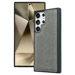 Per Samsung Galaxy S25 Ultra 5G Custodia per telefono con texture in pelle di mucca (grigio)