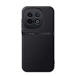Per vivo iQOO 13 Custodia per telefono antiurto magnetica in pelle Litchi con copertura completa (nera)